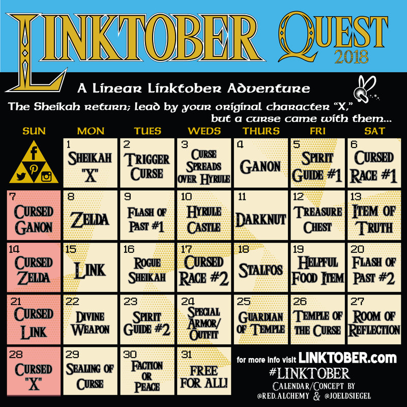 Linktober 2018 Quest Calendar