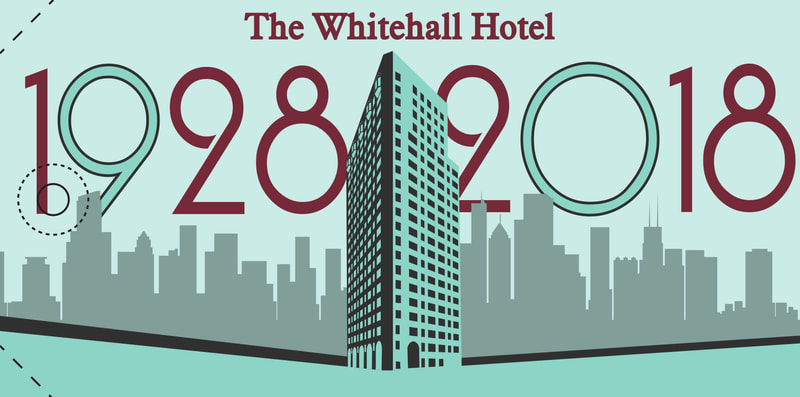 Whitehall Hotel 90th Luggage Tag concept