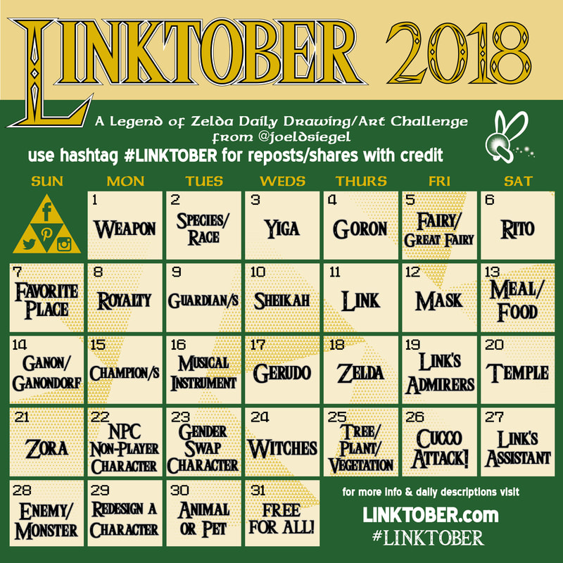 Linktober 2018 Main Calendar