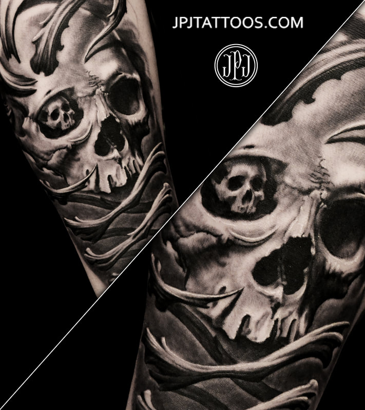 Skull in skull Tattoo Slideshow & Portfolio Image