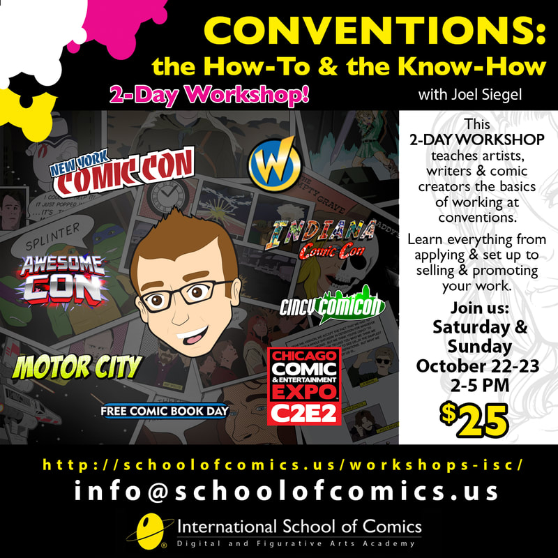 International School of Comics Workshop Advertisement and Social Media Graphic
