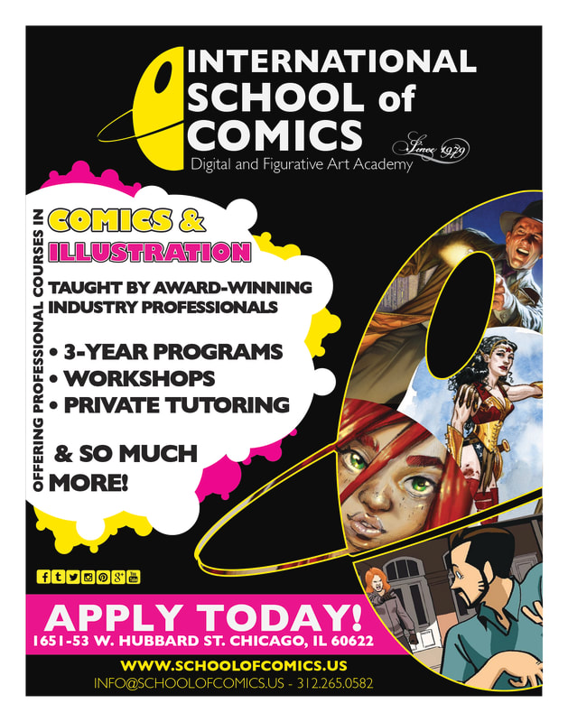 International School of Comics Flyer and Window Poster
